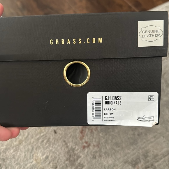 GH Bass Larson weejuns loafers size 12 mens white and brown lightly used - Picture 6 of 6